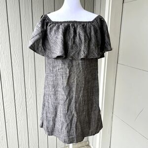 Reformation Tennessee Off-Shoulder Ruffle Mini Dress XS, Made in USA
